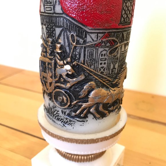 Jasco Christmas Journey 3D Painted Candle & Plastic Stand Vintage with Box - Picture 2 of 7